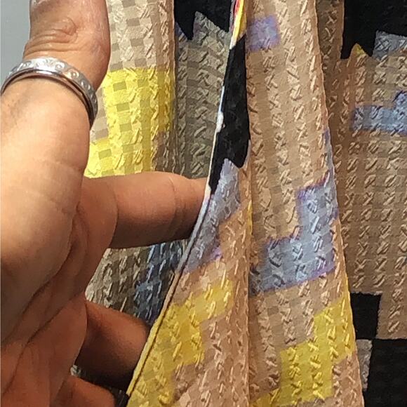 128. RACHEL Rachel Roy Geometric Lace Sleeveless Dress Womens Size 4 Fit & Flare - Picture 7 of 11